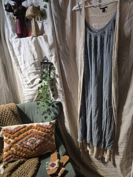 NATURAL LIFE Dresses & Skirts - Boho Organic Cotton Gauze Maxi Dress